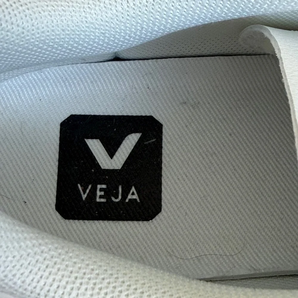 Veja Campo Leather Low Top Lace Up Sneakers EU39 Extra White/Platine Worn Once! - Picture 9 of 12
